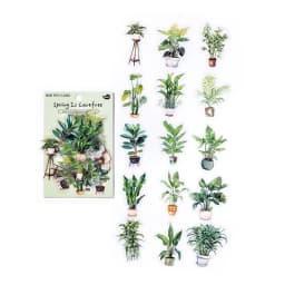 JIANWU 30Sheets Plant Collection Office Series Vintage Flower Material Decor PET Sticker Creative DIY Journal Collage Stationery
