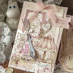 20pcs/1lot Kawaii Scrapbook Stickers tea party Junk Journal Gold Planner Stationery Decorative