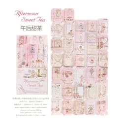 20pcs/1lot Kawaii Scrapbook Stickers tea party Junk Journal Gold Planner Stationery Decorative