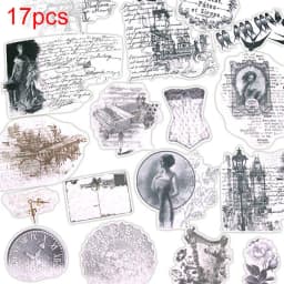 Vintage Ore Stickers Crystal Gem Washi Paper Stickers Decorative Diary Stickers Scrapbooking For Children Stationery
