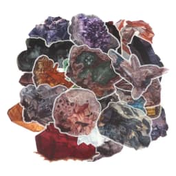 Vintage Ore Stickers Crystal Gem Washi Paper Stickers Decorative Diary Stickers Scrapbooking For Children Stationery