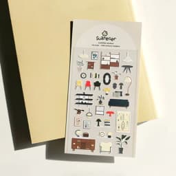 Korean Import Brand Suatelier House Furnishings Paper Stickers Cute Scrapbooking Diy Journaling Diary Stationery Sticker Decor