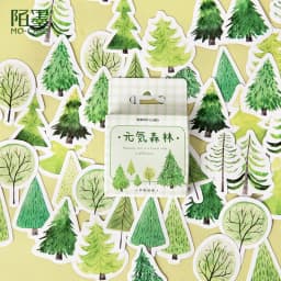 46pcs Green Cactus Plant Decorative Washi Stickers for Scrapbooking Diary Stationery Album Stick Labels