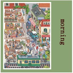 Kawaii 3D Small Town Life Miniature Scene Stickers DIY Scrapbooking Stacking Paste Game Stickers Children's Festival Gifts