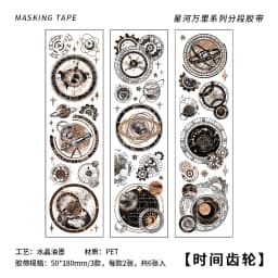 6pcs/pack Vintage PET Stickers Star Sticker Scrapbooking Supplies DIY CUT Deco Junk Journal Planner Sticker Stationery