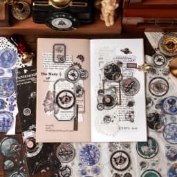 6pcs/pack Vintage PET Stickers Star Sticker Scrapbooking Supplies DIY CUT Deco Junk Journal Planner Sticker Stationery