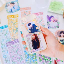 Cute Korean Style Flower Hologram Stickers - Kawaii Sticker for KPOP Toploader deco Scrapbooking Memopad Decoration