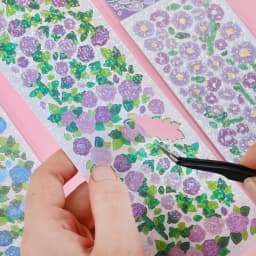 Cute Korean Style Flower Hologram Stickers - Kawaii Sticker for KPOP Toploader deco Scrapbooking Memopad Decoration