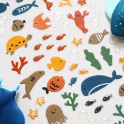 Korean BONITO Under The Sea Crystal Drop 3D PVC Stickers Scrapbooking Diy Journal Diary Sticker Cute Decor School Gift