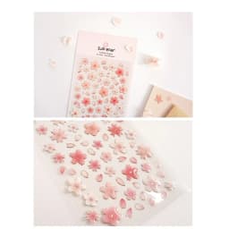Korean Import Suatelier Brand Sonia Gold Foil Sakura DIY Scrapbooking Diary Stationery Stickers Supplies