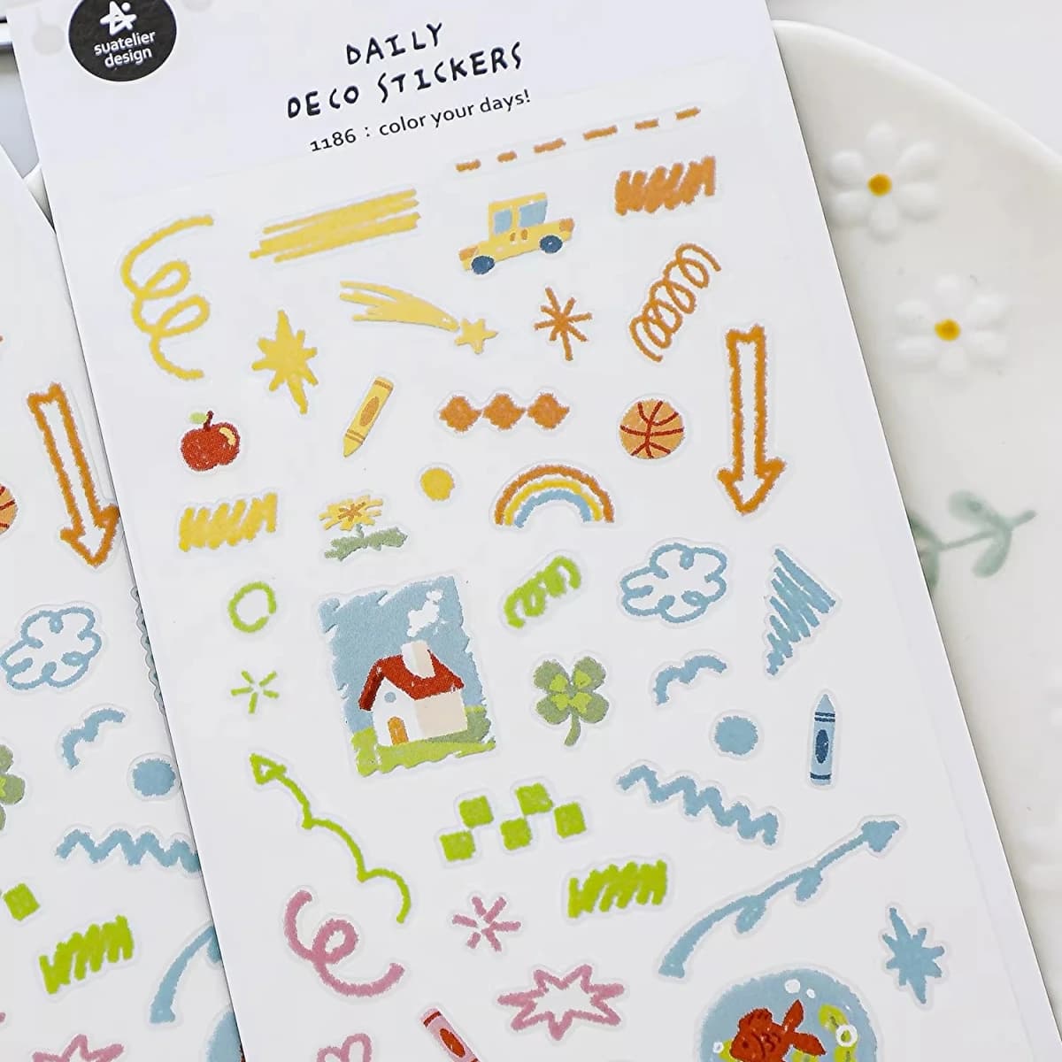 Korean Import Suatelier Color Your Days PVC Sticker Scrapbooking Diy Journaling Diary Decor Stationery Sticker School Gift
