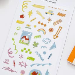 Korean Import Suatelier Color Your Days PVC Sticker Scrapbooking Diy Journaling Diary Decor Stationery Sticker School Gift