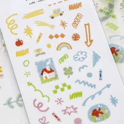 Korean Import Suatelier Color Your Days PVC Sticker Scrapbooking Diy Journaling Diary Decor Stationery Sticker School Gift
