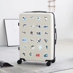 50-300p Sharks Ocean Fish Kawaii Stickers Toys Cute Cartoon Decals For Kids DIY Laptop Scrapbook Stationery Fridge Funny Sticker