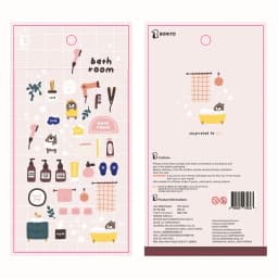 Korean BONITO Bear's Bath Room Paper Stickers Scrapbooking Diy Journal Diary Stationery Sticker Cute Decor School Gift