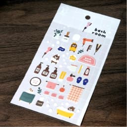 Korean BONITO Bear's Bath Room Paper Stickers Scrapbooking Diy Journal Diary Stationery Sticker Cute Decor School Gift