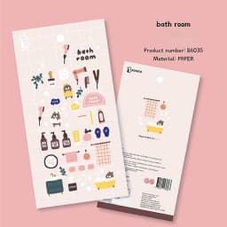 Korean BONITO Bear's Bath Room Paper Stickers Scrapbooking Diy Journal Diary Stationery Sticker Cute Decor School Gift