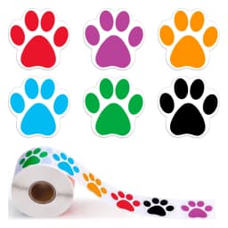 500Pcs Round Dog Paw Print Thank You Label Stickers Used for Shipping and Mailing Box Seal Labels Decorative Gifts Stickers