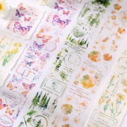 Journal GO 5x200cm Forest Butterflies PET Tape Landscape Stickers DIY Scrapbooking Diary Collge Junk Journal Masking Tape