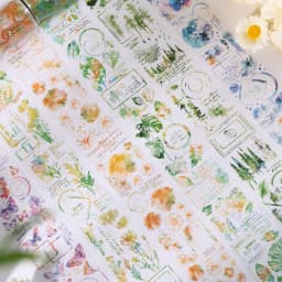 Journal GO 5x200cm Forest Butterflies PET Tape Landscape Stickers DIY Scrapbooking Diary Collge Junk Journal Masking Tape