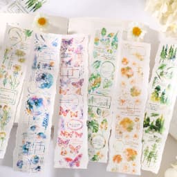 Journal GO 5x200cm Forest Butterflies PET Tape Landscape Stickers DIY Scrapbooking Diary Collge Junk Journal Masking Tape