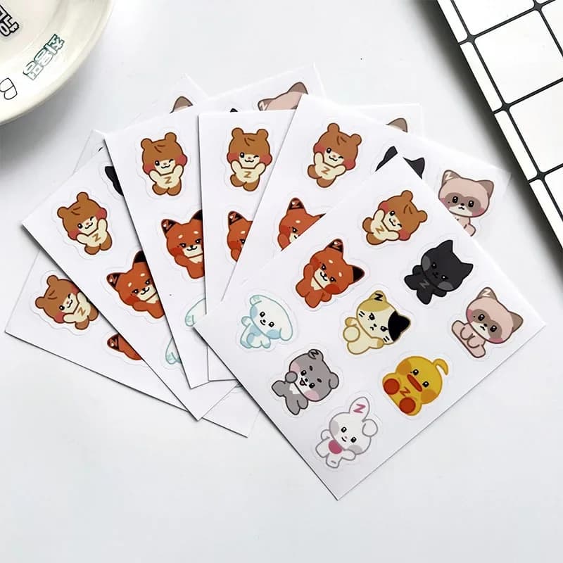 ZB1 ZERONI Cartoon PVC Waterproof Stickers Zerobaseone Hanbin Yujin Zhanghao Phone Cup Guitar Self-adhesive Decal Stickers