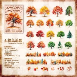 30pcs/1lot Kawaii Scrapbook Sticker A Poem Written for Autumn Journaling Scrapbooking Supplies Planner Decorative Stationery