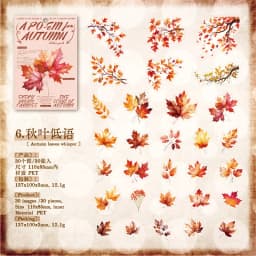30pcs/1lot Kawaii Scrapbook Sticker A Poem Written for Autumn Journaling Scrapbooking Supplies Planner Decorative Stationery