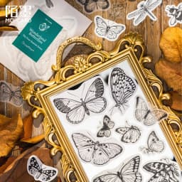 40pcs Kawaii Stationery Stickers Four Seasons Secret Realm Series Junk Journal Diary Planner Decorative Mobile Sticker
