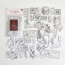 40pcs Kawaii Stationery Stickers Four Seasons Secret Realm Series Junk Journal Diary Planner Decorative Mobile Sticker