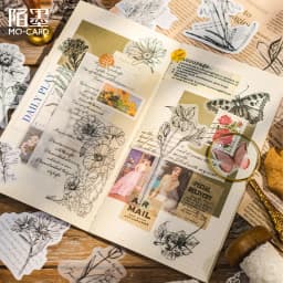40pcs Kawaii Stationery Stickers Four Seasons Secret Realm Series Junk Journal Diary Planner Decorative Mobile Sticker