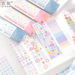 30pcs/lot Kawaii Stationery Stickers Color Card Fundamentals Diary Planner Decorative Sticker Scrapbooking Journal DIY Craft