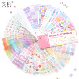 30pcs/lot Kawaii Stationery Stickers Color Card Fundamentals Diary Planner Decorative Sticker Scrapbooking Journal DIY Craft