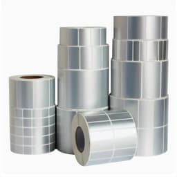 1Roll/pack Matte Silver Sticker Blank PET Labels for Thermal Transfer Printer Barcode Labels Office Supplies Not Thermal Paper