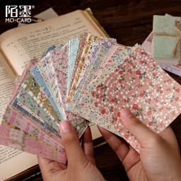 100pcs/lot Memo Pads Material Paper Vintage Fingertip Junk Journal Scrapbooking Cards Retro Background Decoration Paper