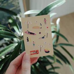 Korean Import Brand Suatelier Sunshine Beach Swimming Stickers Scrapbooking Diy Diary Stationery Sticker Cute Decor Sticker
