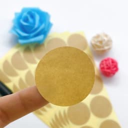 100PCS/Lot New Vintage Blank Round Kraft seal Sticker for Handmade Products 35mm Round Gift sealing sticker DIY note label