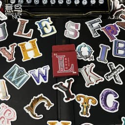 52 Pcs Washi Tape Stickers Set Vintage English Alphabet Letter Journal Decorative DIY Adhesive for Scrapbooking And Diary
