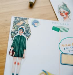 Cute Girls in the Stationery Shop Stickers Scrapbooking Craft Diary Album Phone Computer Seal Stickers Decorative