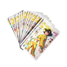 100PCS Custom Hologram Diaomnd Film Stickers Waterproof PVC Vinyl LOGO Cartoon Decoration Personalized Label For Business