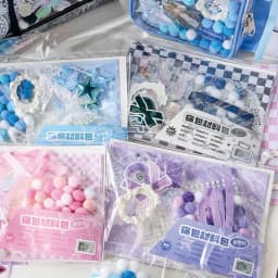 Kawaii Lace Bow Sticker Pack Manga Exhibition Accessories Material Pack DIY Background Decoration Aesthetics Supplies