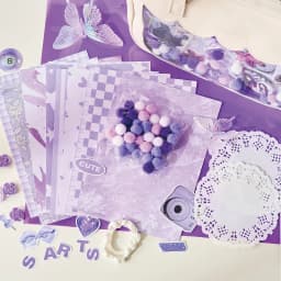 Kawaii Lace Bow Sticker Pack Manga Exhibition Accessories Material Pack DIY Background Decoration Aesthetics Supplies