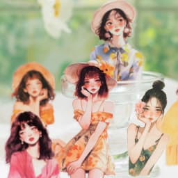 Journal GO 30pcs Ins PET Stickers Girls Life Combo Kit DIY Scrapbooking Materials Collage Card Craft Diary Decor Materials