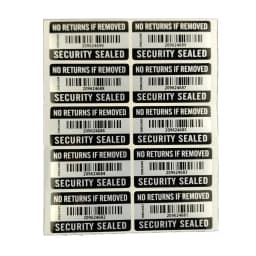 100PCS No RETURNS IF REMOVED Tamper Proof Warranty Void Label Sticker 2" x 1“ Security Warranty sticker