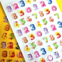 Korean Import BONITO Creative Alphabet Number Colorful Jelly 3D Stickers Scrapbooking Diy Journal Stationery Sticker School Gift