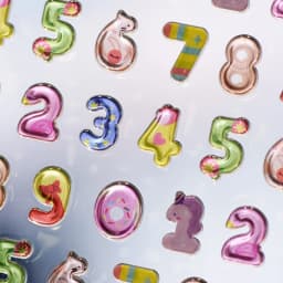 Korean Import BONITO Creative Alphabet Number Colorful Jelly 3D Stickers Scrapbooking Diy Journal Stationery Sticker School Gift