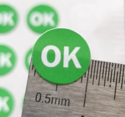 3000pcs 10mm OK Self-adhesive Gloss Paper Label Sticker Factory Product Quality Inspection Manufacture Procedure Control Tag