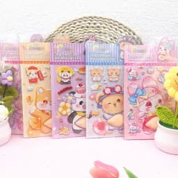 1PC Lovely Animal 3D Stereo Tummy Press Fun Stress Relief Sticker,Rabbit Panda for DIY Craft,Scrapbook,Phone Case Decor