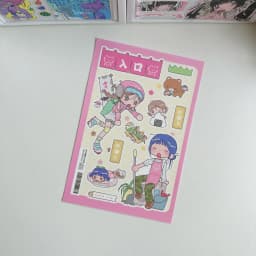 Cute Sweet Cool Japanese Girl Sticker Korean Kawaii Cartoon Y2k Stickers Hand Account Diary Planner Scrapbook Decorative Sticker