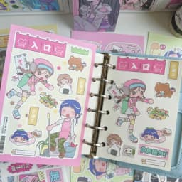 Cute Sweet Cool Japanese Girl Sticker Korean Kawaii Cartoon Y2k Stickers Hand Account Diary Planner Scrapbook Decorative Sticker